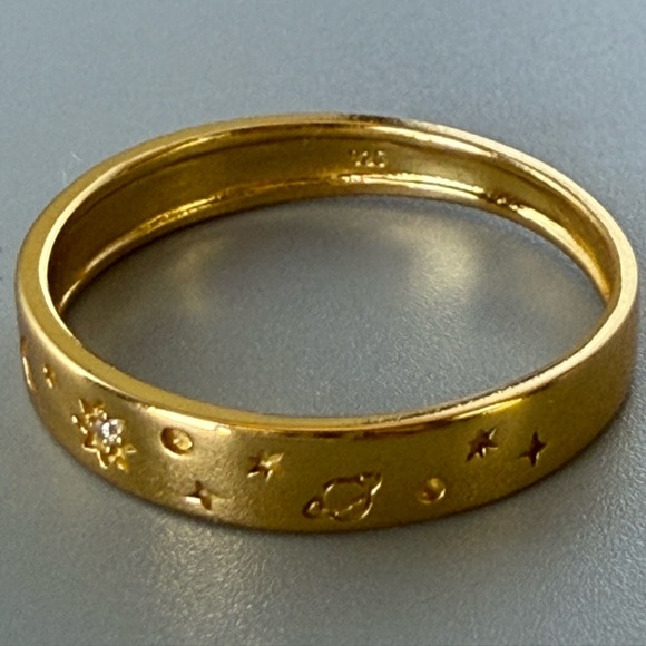 14k Gold Vermeil Celestial Ring - Picture 7 of 13